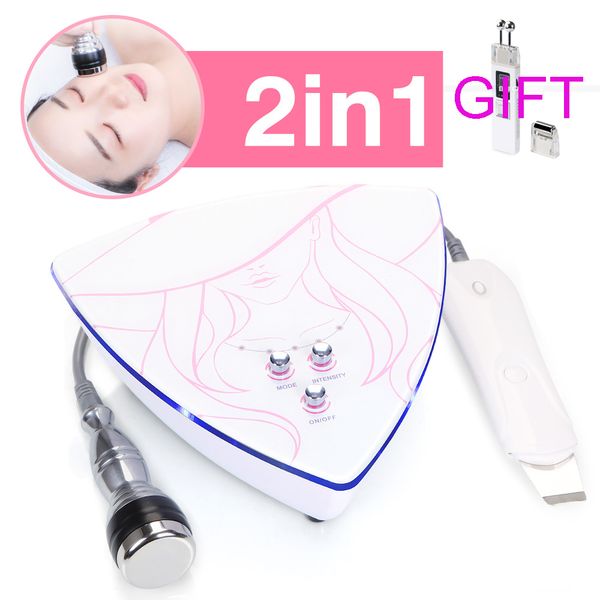 

3mhz ultrasonic ultrasound massager skin scrubber peeling cleaner beauty machine gift galvanic microcurrent wrinkles removal