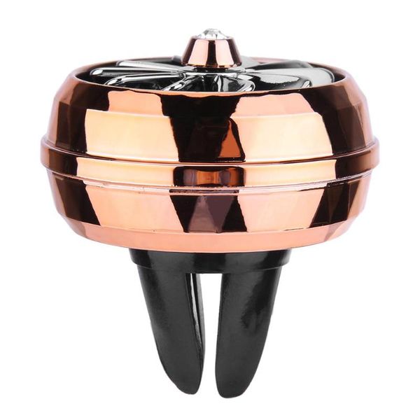 

gold car mini fan cooler auto air vent clip outlet perfume air freshener
