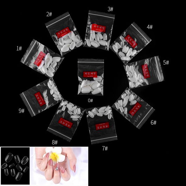 

500pcs french false acrylic nail tips uv gel ultra flexible - size #0- #9 - pack of 500 tips fake nail clear white natural, Red;gold