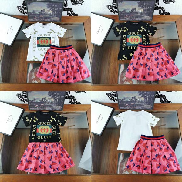 

девушка бутик одеть розовое платье летняя мода набор для маленьких девочек малышей бренд дешевые детские комплекты одежды 100-140 см люксовы, White