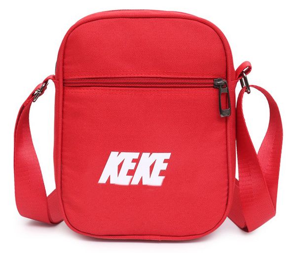 

the cross-body designed by new designer of famous brand is printed with the font of famous brand. shoulder bag for men has zippe