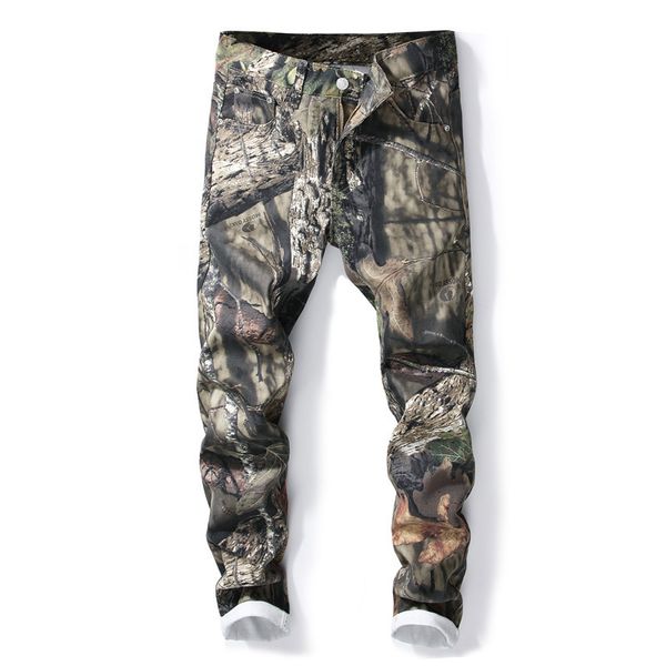 

новые цифровые печатные брюки мужские дизайнерские тонкие цветочные брюки европейская станция моды эластичные свободные случайные штаны, Blue