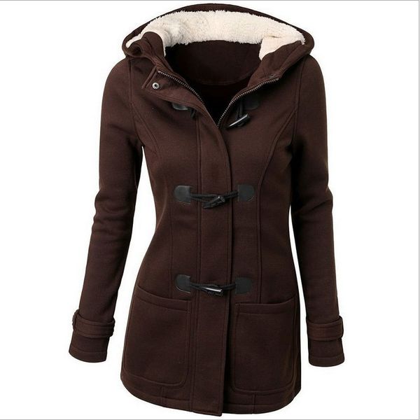 

selling europe and america hooded toggle mid-length women's coat jacket cotton-padded clothes women's new style, Blue;black