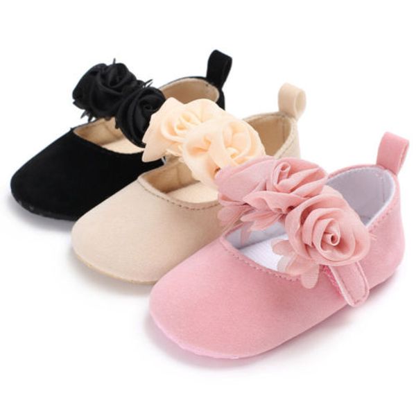 

baby newborn toddler girl crib shoes pram soft sole prewalker anti-slip sneakers