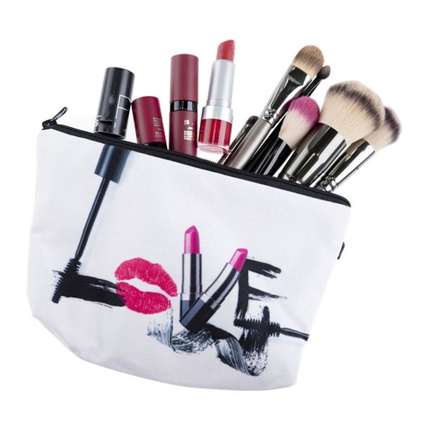 

fashion little print waterproof cosmetic bag women travel makeup organizer bag large capacity toiletry multifunction case