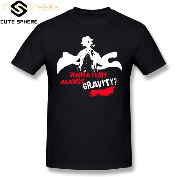 

bungou stray dogs t shirt chuuya nakahara t-shirt short sleeve 5x tee shirt basic men fun graphic cotton tshirt, White;black