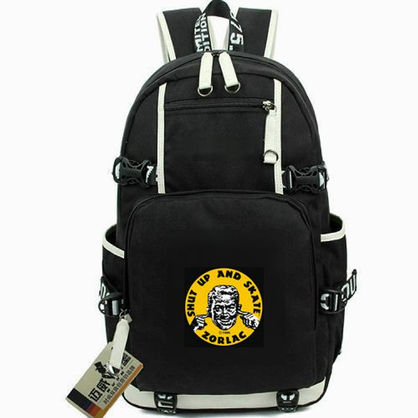 

shut up and skate backpack zorlac style day pack skids street school bag computer packsack quality rucksack sport schoolbag outdoor daypack