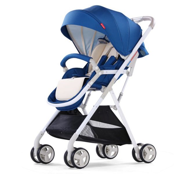 

baby stroller high landscape umbrella folding ultra-light portable small can sit reclining baby children push