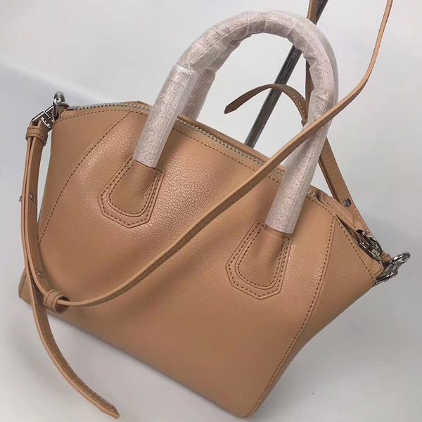 

23cm goatskin handbag simple motorcycle bag 9 colors gifts for girlfriend
