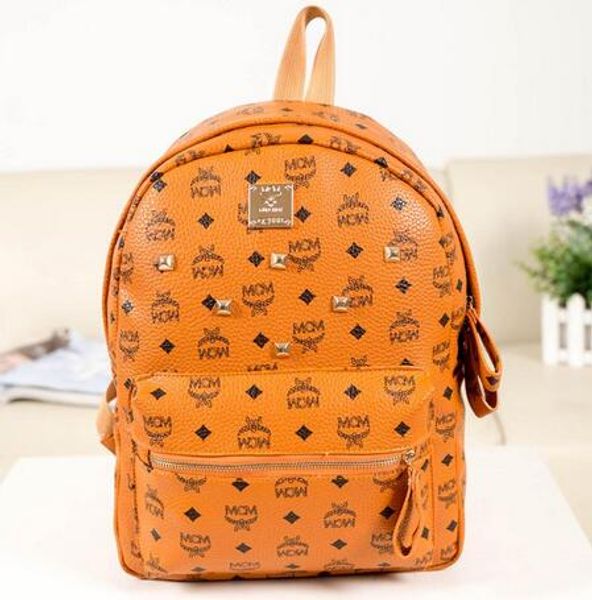 

2019 классический рюкзак модельер женщины дамы 4 цвета красный, черный, хаки, коричневый, рюкзака шарм путешествия backpackmcm