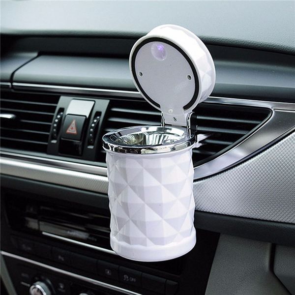 

luxury car new accessories led light car ashtray universal cigarette cylinder holder styling mini carro cinzeiro