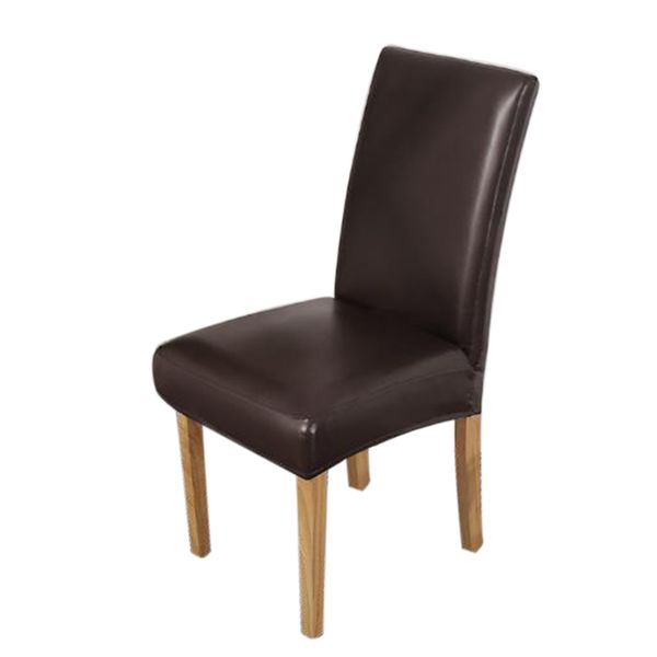 

stretch waterproof dining room accessories modern pu leather l home banquet wedding chair cover protective oilproof seat