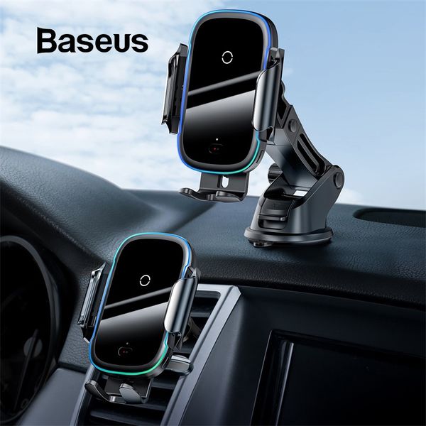 

baseus 15w qi car wireless charger car phone vehicle holder electric holder wireless quick charger for iphone x xs 8 samsung s9