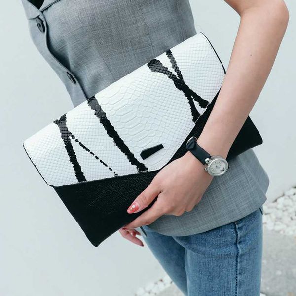 

clutch bag female 2019 new high-end crocodile pattern leather shoulder genuine leather handbag envelope bag hand