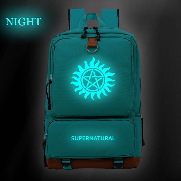 

cool supernatural luminous backpack teens boys girls shcool bags fashion casual rucksack men women travel knapsack