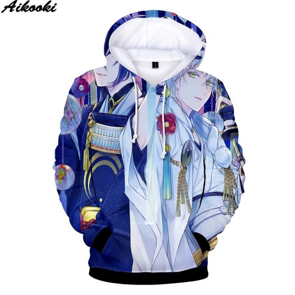 

flash sale touken ranbu online anime 3d hoodies men women casual sweatshirts oversized 3d hoodies men sweatshirts fashion, Black