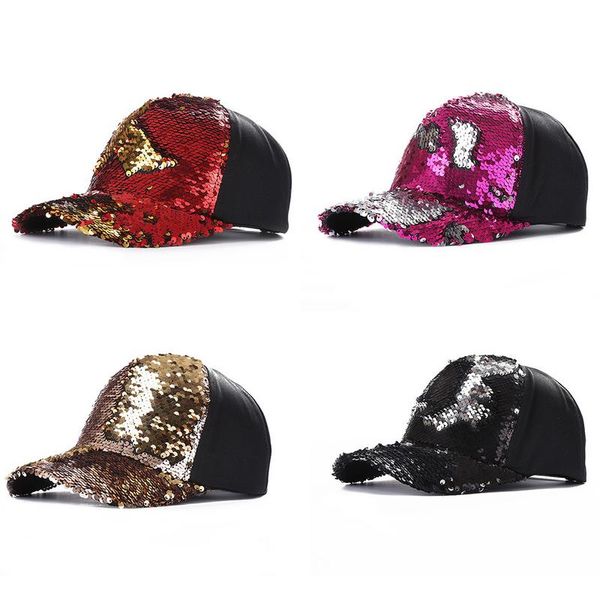 

summer women womens ponytail baseball caps sequins mesh cap adjustable sports shinning hats fashion women's hat, Blue;gray