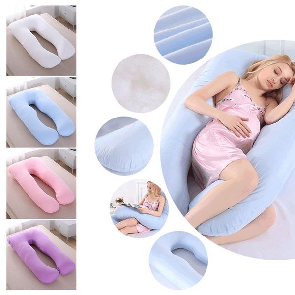 

80*160cm european large u-shaped maternal cushion cover soft and durable multi-functional side sleeping cotton pillowcase