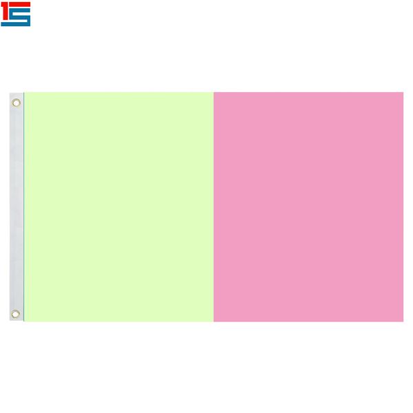 

light yellow and pink color two-tone flag flag 3ft x 5ft polyester, 90*150cm flag with 2 grommets,flags of simple colour