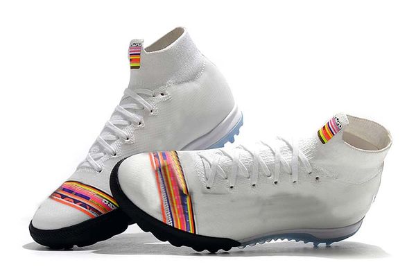 

men mercurial superfly vi elite cr7 ic tf indoor soccer cleats neymar designer high help white trainers football boots