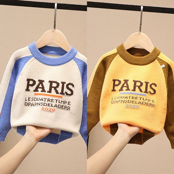 

2020 clothing sweater classic english round collar cardigan for boys and coat children's children's girls coat, Blue