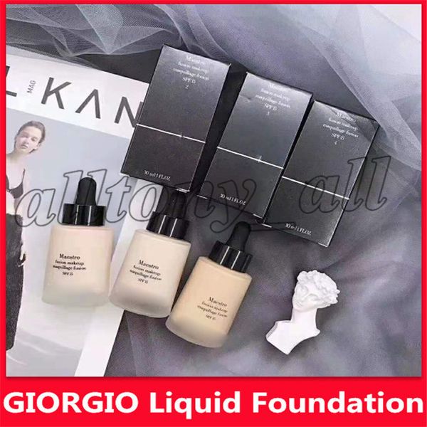 

2019 brand giorgio liquid foundation maestro fusion makeup maquillage fusion spf15 30ml 3 color with dhl ing