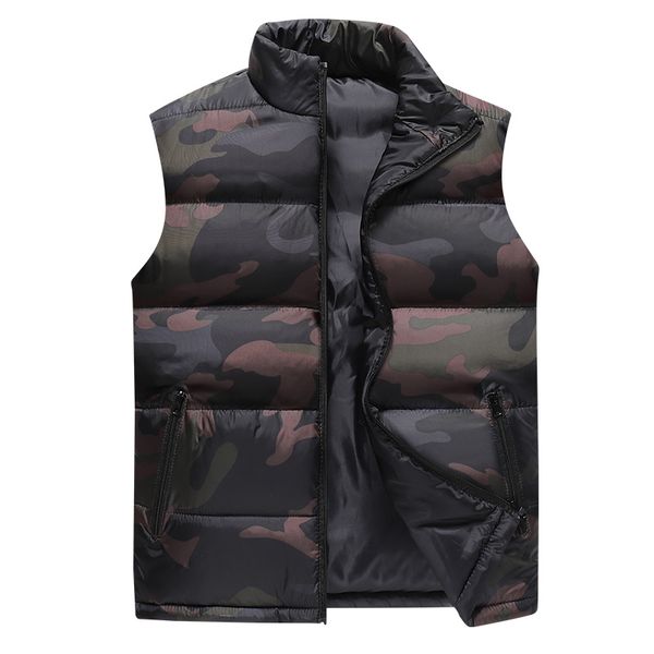 

new mens jackets sleeveless vest autumn winter men's warm down vest homme casual thicken waistcoat 6xl, Black;white