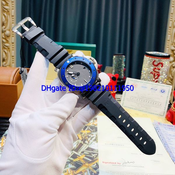 

4 style 47mm 316l p m 685 00685 gray dail black rubber band sub automatic mechanical movement men mens watch watches, Slivery;brown