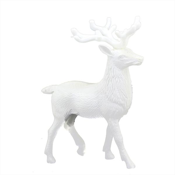

whit christmas elk ornament 12x14cm white deer kid toy christmas decoration