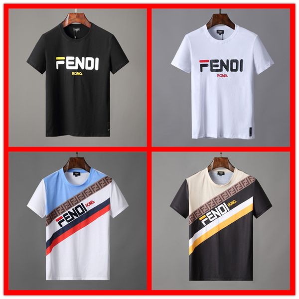 

2019 summer cotton tshirt fashion designer tag red green striped yellow short sleeve tiger print men brand t-shirt tee, White;black