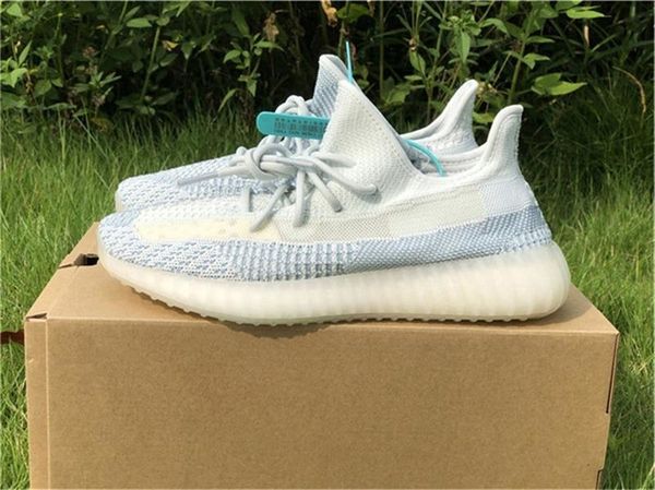 

new authentic originals v2 cloud white citrin men women running shoes 3m reflective fw5318 fw3042 fw3043 kanye west sneakers with box, Black