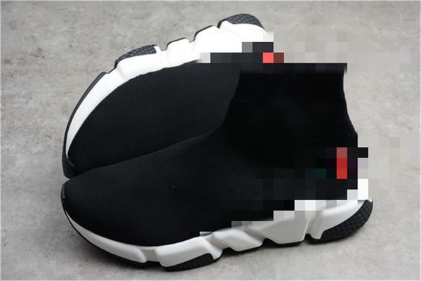 

2020 новых кроссовки speed ​​triple s тренер runner черный красная тройные черная мода плоских носки сапоги повседневная обувь размер 36-45, Black