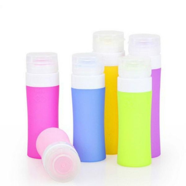 

silicone refillable portable mini empty cosmetic container perfume traveler packing bottle press bottle for lotion shampoo bath