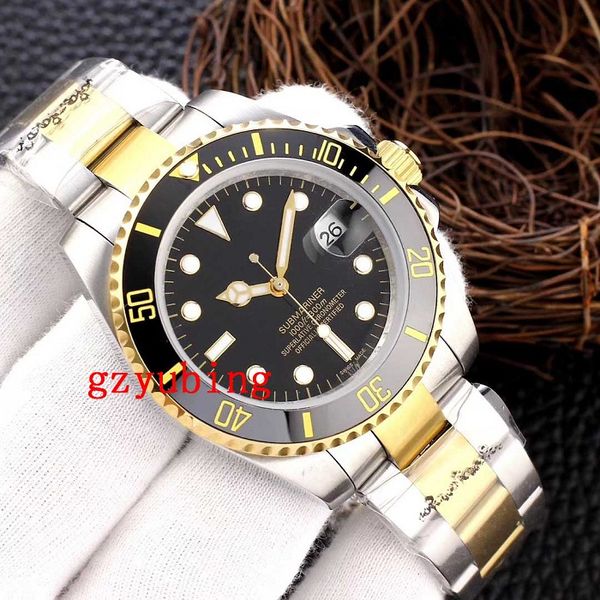 

wristwatch 2813 automatic mechanical ceramic bezel 316 stainless steel men mens sprot watch watches wristwatches, Slivery;brown