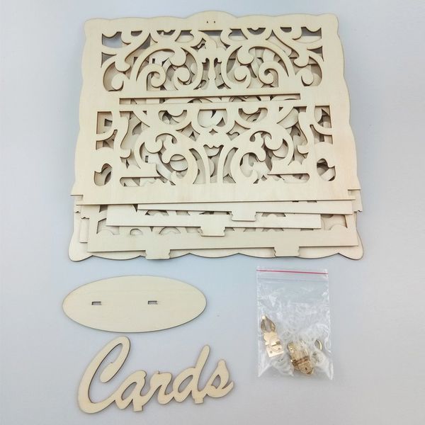 

diy rustic wedding card box with lock and card sign wooden gift card box money box birthday graduation party decorations