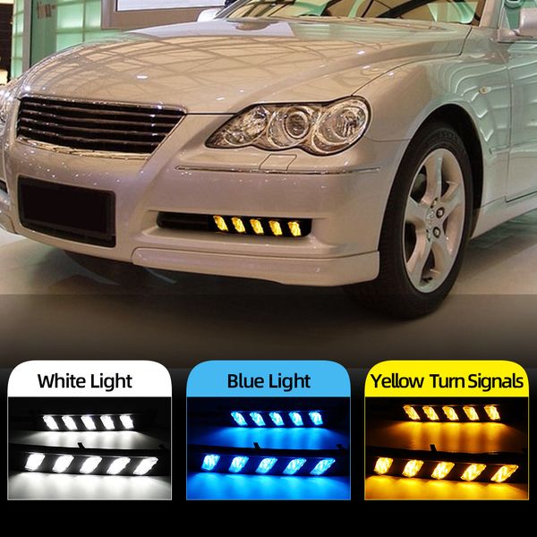 

car flashing 2pcs drl daytime running light for mark x reiz 2004 2005 2006 2007 2008 2009 led fog lamp