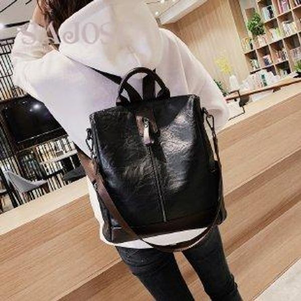 

женская мода продажа pu высокое качество леди коллаж студентка сумочка кожаный рюкзак старинные девушки многофункциональные рюкзаки