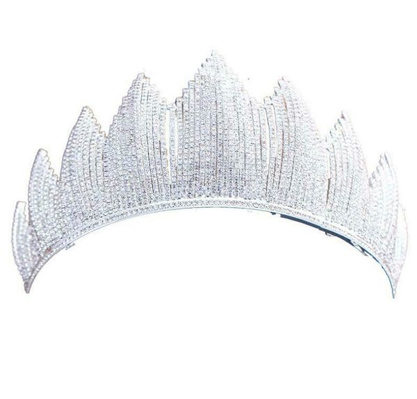 

full crystal 7.5cm high wedding bridal party pageant prom tiara crown jewelry head piece royal tiara large baroque, Golden;white