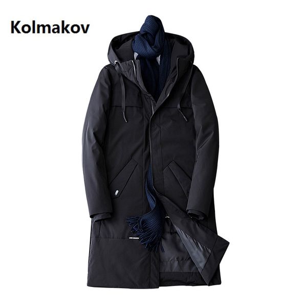 

2019 men's clothing winter hooded down jackets winter coat men size m-3xl fashion casual thick jackets, Black