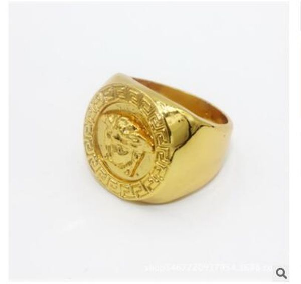 

Кольцо Mea из нержавеющей стали Горячая распродажа Хип-хоп Титановое кольцо с перстнем из золота Золотая полая мода Кольцо Me