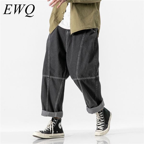 

ewq / men's wear 2020 spring summer fashion new denim trousers for male loose jeans high street haren pants 9y781, Blue