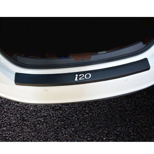 

pu leather carbon fiber styling after guard rear bumper trunk guard plate car accessories for i20
