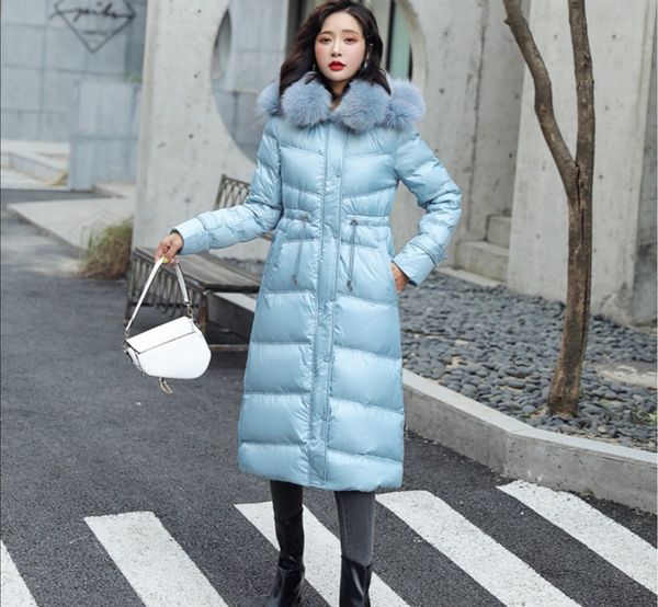 

winter ladies temperament korean women's wear long-sleeved hooded down jacket, Black