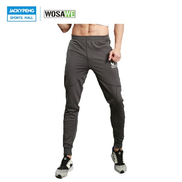 

wosawe men's running pants jogging pants men compression tights training pant sportswear quick dry breathable fitness, Black;blue