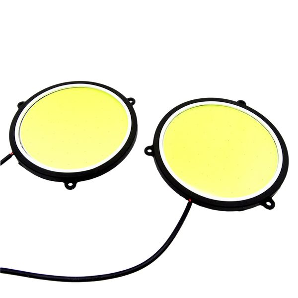 

car signal lamp drl daytime running lights round shape white led car drl waterproof light working lights dc 12v 90mm