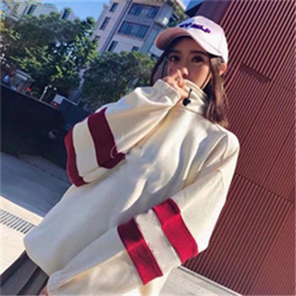 

new designer mens womens stand collar m-3xl black white sport style winter autumn fall casual sweatshirts long sleeve lsy198132