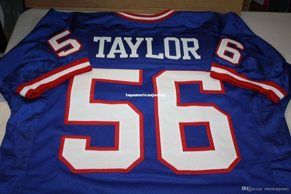 

retro #56 lawrence taylor custom mitchell & ness jersey hof 1999 stitching men's football jerseys running, Black;blue