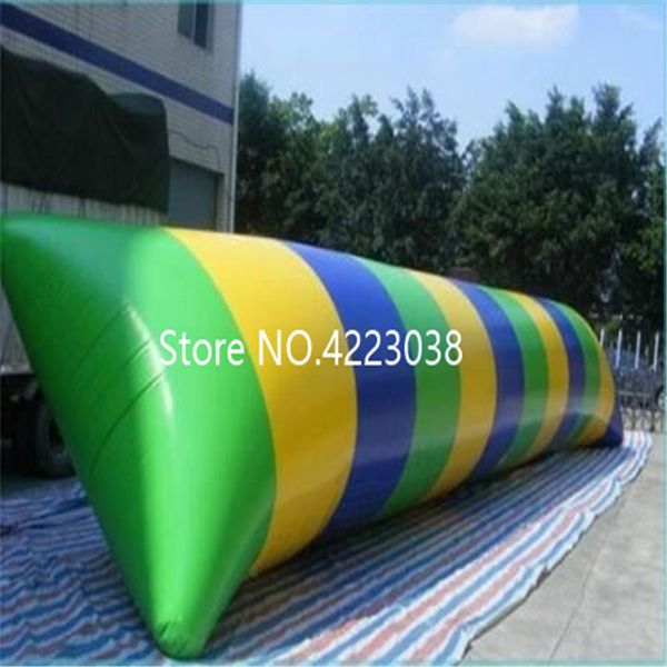 

7*3m inflatable floating water toys game ,inflatable water jumping blob pillow catapult blob on water aqua