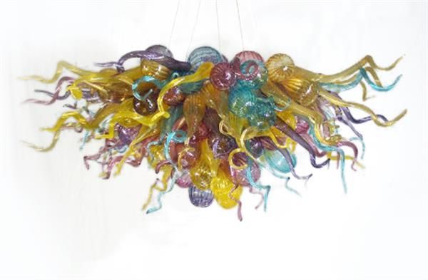 

100% handmade blown murano art chandelier with led light source multi colored murano glass modern ceiling decorative art chandelier lighting