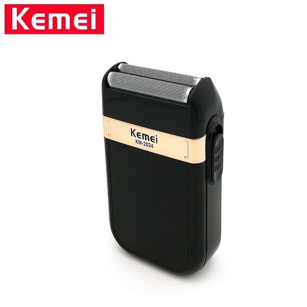

kemei km-2024 electric shaver usb rechargeable for men twin blade waterproof reciprocating cordless razor shaving machine barber